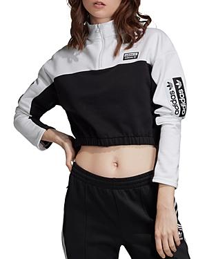 Adidas Color-block Cropped Sweatshirt