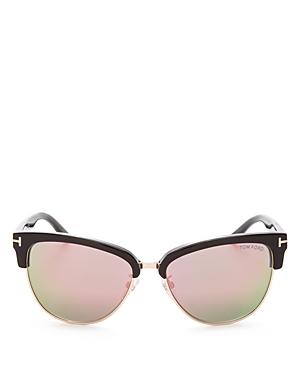 Tom Ford Fany Mirrored Cat Eye Sunglasses, 57mm