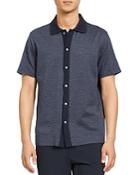 Theory Chrome Button Front Polo Shirt