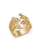 Diamond Multi Row Beaded Band Ring In 14k Yellow Gold, .25 Ct. T.w. - 100% Exclusive