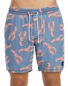 Barney Cools Poolside Lobster Print Drawstring Shorts