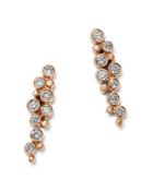 Bloomingdale's Diamond Bezel Cascade Drop Earrings In 14k Rose Gold, 0.18 Ct. T.w. - 100% Exclusive