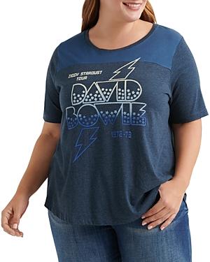 Lucky Brand Plus Bowie Graphic Tee