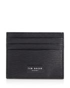 Ted Baker Despot Wood-grain Leather Card Holder