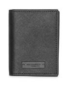 The Kooples Crossgrain Leather Bi-fold Card Case