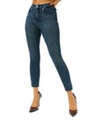 Good American Good Waist Cropped Skinny Jeans In Blue798