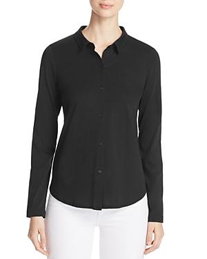 Eileen Fisher Petites Cotton Knit Button-down Shirt