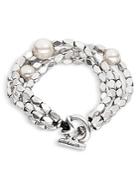 Uno De 50 Beaded Multi-strand Shell Pearl Bracelet