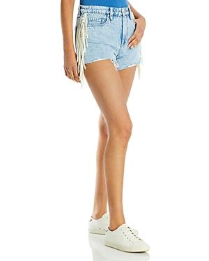 Blanknyc Fringe Trim Denim Shorts