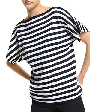 Michael Kors Collection Merino Dolman Sleeve Striped Top