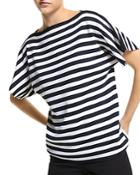 Michael Kors Collection Merino Dolman Sleeve Striped Top