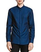 The Kooples Small Pinpoint Slim Fit Button Down Shirt