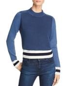 Rag & Bone/jean Dean Color-block Mock-neck Sweater
