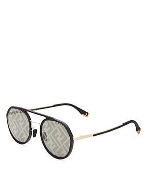 Fendi Unisex Brow Bar Round Sunglasses, 51mm