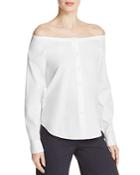 Theory Auriana Off-the-shoulder Shirt