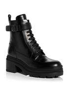Salvatore Ferragamo Women's Lober Block Heel Hiking Boots