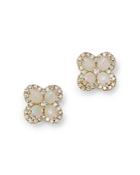 Bloomingdale's Opal & Diamond Clover Stud Earrings In 14k Yellow Gold - 100% Exclusive