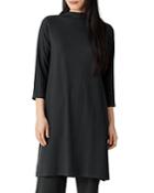 Eileen Fisher Funnel Neck Ribbed Dress