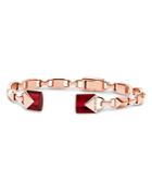Michael Kors Mercer Link Semi-precious 14k Rose Gold-plated Sterling Silver Center Back Hinged Cuff