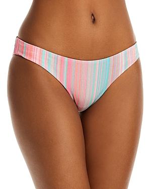 Pq Swim Printed Ruched Bikini Bottom