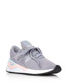 New Balance Women's X90 Knit & Suede Lace Up Sneakers