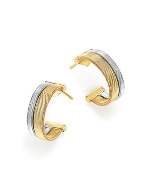 Marco Bicego 18k Yellow And White Gold Masai Two Row Hoop Earrings