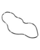 John Hardy Men's Sterling Silver & Black Rhodium Classic Chain Box Link Chain Necklace, 22