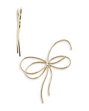 Baublebar Isadora Bow Threader Earrings In Gold Tone