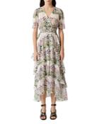 Maje Raffle Floral-print Maxi Dress