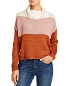 Beachlunchlounge Dara Color-block Cowl Neck Sweater