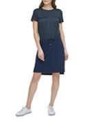 Dkny Mixed Media Tee Dress