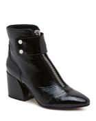 Dolce Vita Women's Varra Patent Leather Zip Block Heel Booties
