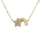 Moon & Meadow 14k Yellow Gold Diamond Shooting Star Pendant Necklace, 18 - 100% Exclusive