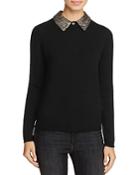C By Bloomingdale's Sequined-collar Cashmere Sweater - 100% Exclusive