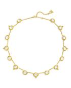 Temple St. Clair 18k Yellow Gold Classic Moonstone & Diamond Collar Necklace, 15-18