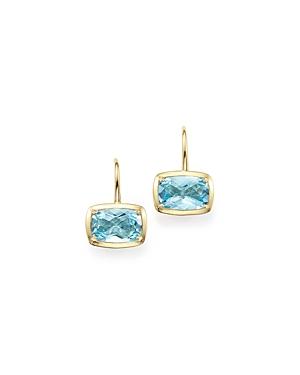 Blue Topaz Drop Earrings In 14k Yellow Gold - 100% Exclusive
