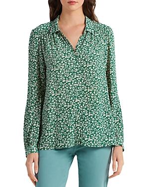 Gerard Darel Cerise Button Front Blouse
