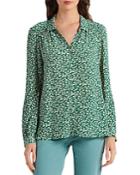 Gerard Darel Cerise Button Front Blouse