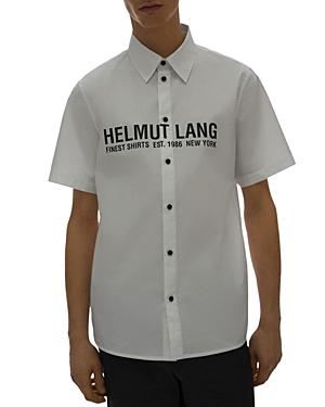Helmut Lang Logo Short Sleeve Button Down Shirt