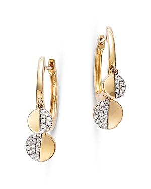 Bloomingdale's Diamond Dangle Disc Drop Earrings In 14k Yellow Gold, 0.10 Ct. T.w. - 100% Exclusive