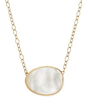 Marco Bicego 18k Yellow Gold Lunaria Mother-of-pearl Pendant Necklace, 16