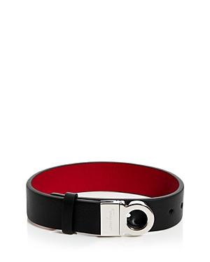 Salvatore Ferragamo Gancini Leather Bracelet
