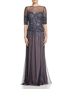 Adrianna Papell Sequin-bodice Gown