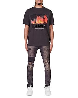 Purple Brand Distressed Black Skinny Jeans