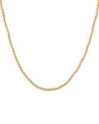 Adinas Jewels Beaded Choker Necklace In 14k Gold Plated, 14-16