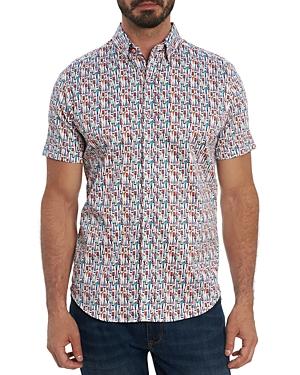 Robert Graham Bottoms Up Tailored Fit Short Sleeve Shirt