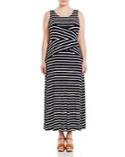 Calvin Klein Plus Variegated Stripe Maxi Dress