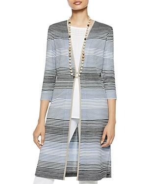 Misook Ombre Striped Knit Duster