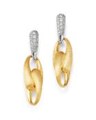 Marco Bicego 18k Yellow Gold & 18k White Gold Legami Diamond Drop Earrings