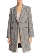 Theory Plaid Double-breasted Jacket
